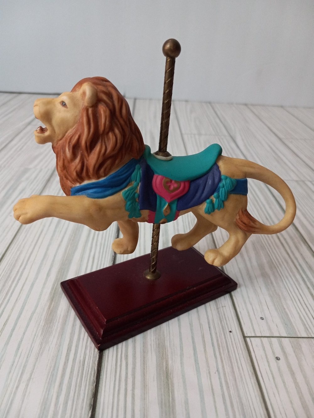 Vintage 90s Avon Lion Carousel Figure